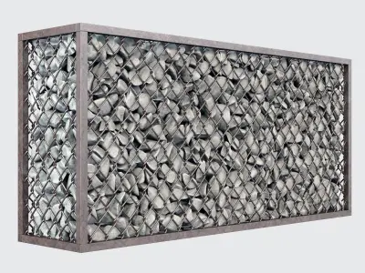 Gabion cage rock stone n2 3D model
