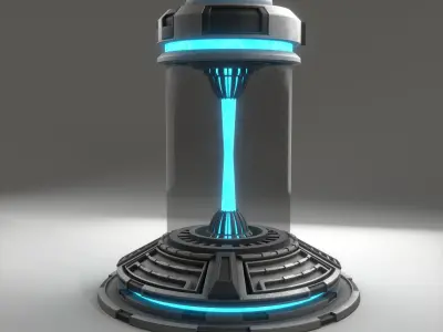 Sci-fi Power Source Low-poly 3D model