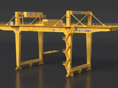  Rail Mounted Gantry Crane Rigged for Maya 