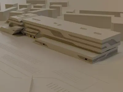 Pierres vives Montpellier Zaha Hadid 3D model