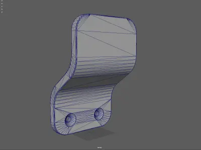 Modern screwable wall hanger 3D print model