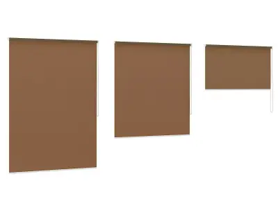 Brown Window Blinds 3D model