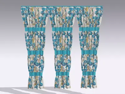 Curtain Low-poly 3D model 28