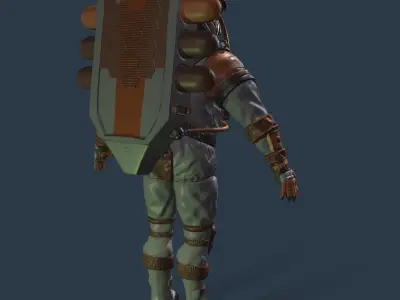 The Astronaut Low-poly 3D model