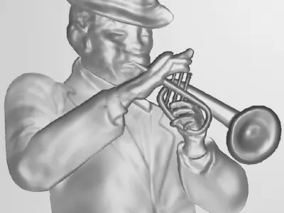 Trumpet Player Free 3D print model