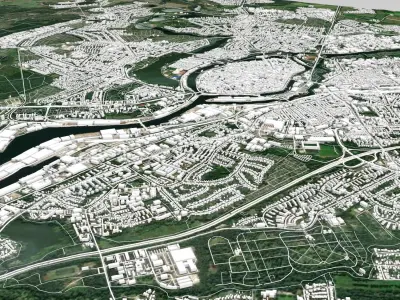 Cityscape Lubeck German 3D model