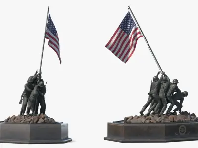  Marine Corps War Memorial Patinated Bronze 