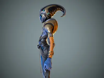 Alien Striscils Low-poly 3D model