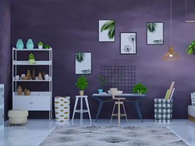 interior decor 3D model