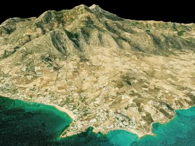 Paros island full 3d model terrain 3D model