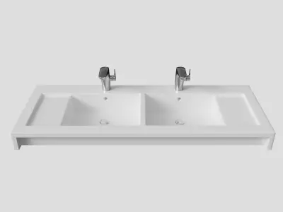 Wall mounted ceramic sink 3D model