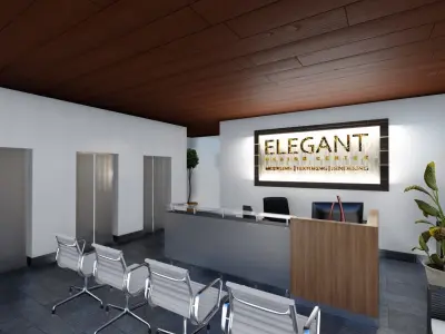 Lobby for Company Hotel Bank  3D model