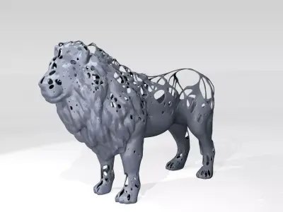 Lion Dust Voronoi 3D model
