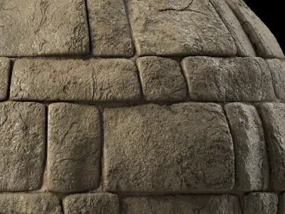 Stone Wall Materials 84- Decorative Slat Stone wall Pbr  Texture