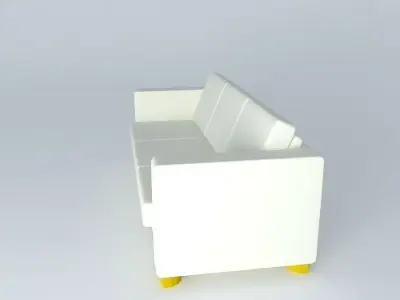 Modern sofa light gray  Free 3D model