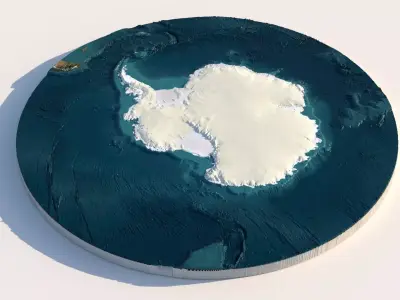 Antarctica Terrain country 3D model