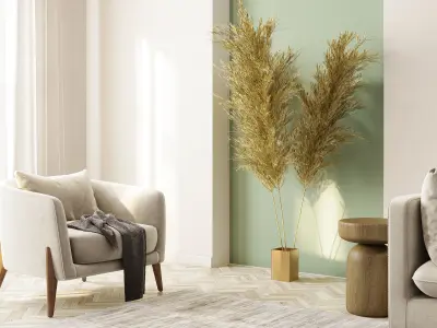 interior livingroom scene 05 3D model