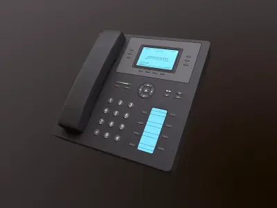 Office Phone Low-poly 3D model