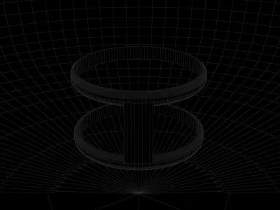 RING---Double Line Low-poly 3D model