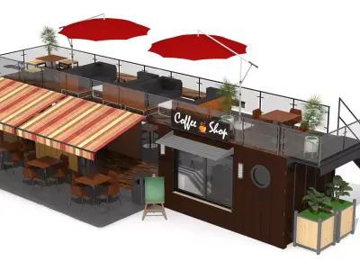 Container Coffee Shop 2 3D model