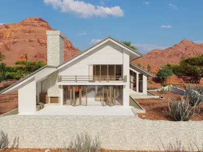 Casa Scene-villa-modern house 3D model 77