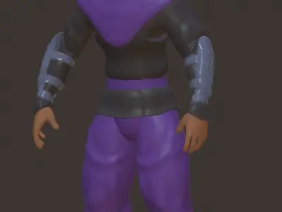 Ninja witch clan foot TMNT Free low-poly 3D model