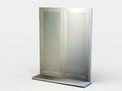 Window metal door Low-poly 3D model