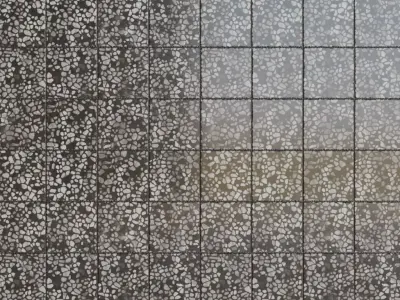 Polished Terrazzo Stone Tiles PBR Seamless Texture