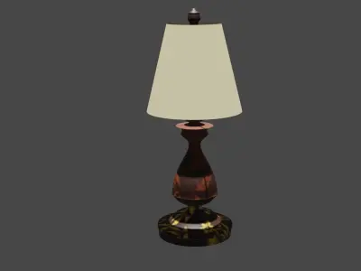 Floorlamp 3d model low poly  Low-poly 3D model