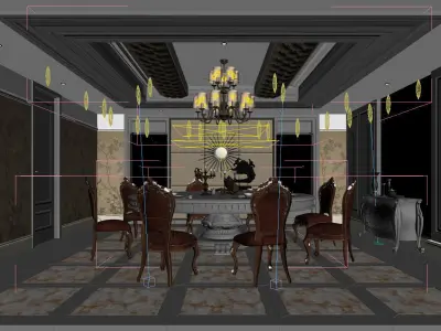 Business Restaurant - Coffee - Banquet  152 3D model