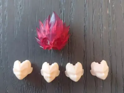 Custom Beast Deities Vegeta Ultra Ego Head Sculpt 3D print model