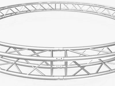 Circle Square Truss - Full diameter 400cm 3D model