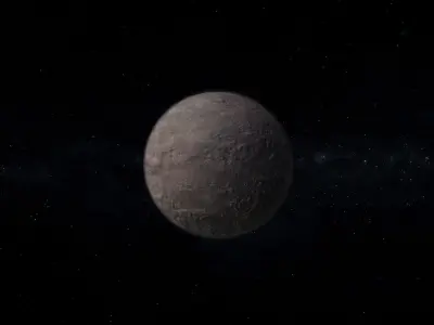 Dwarf Alien Planet or Moon 04 Low-poly 3D model