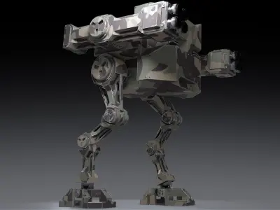 Mech 07 - Patriot Low-poly 3D model