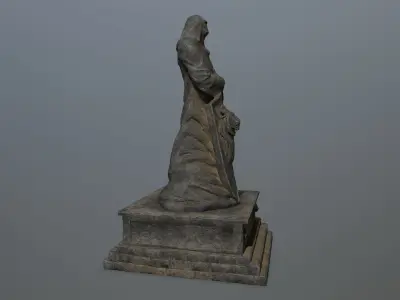 statue 3 lord of rings Low-poly 3D model