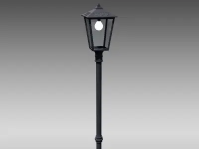 Vintage Design Street Lamp 3D model