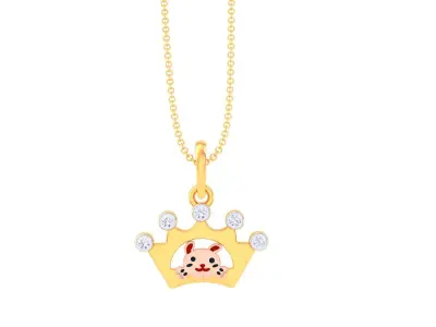 Kids Crown Pendants 3dm STL OBJ FBX Renders Details 3D print model