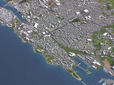Zadar - 3D City Model Low-poly 3D model