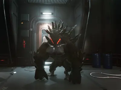 Alien D 2 Low-poly 3D model