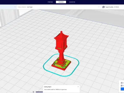 medieval urban stone lantern 7 3D print model
