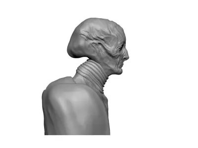 Sci Fi Creature Bust 3D print model