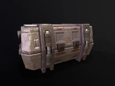 Sci-Fi Crate  Low-poly 3D model
