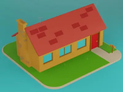 house plastic miniature colorfull minihouse home 3D print model