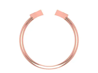 Women Open End Light Weight Band Ring 3D print model 3