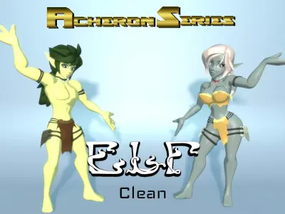 Acheron Elf Clean Low-poly 3D model