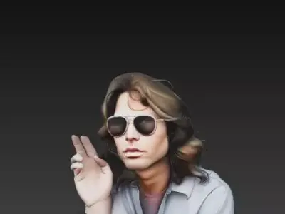 Jim Morrison The Doors Frontman 3D model 3D print model