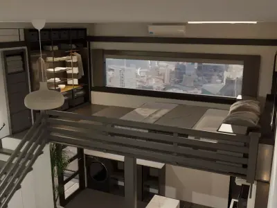 Modern Loft Apartment 3D model