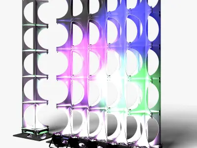 Stage Decor 24 Modular Wall Column 3D model