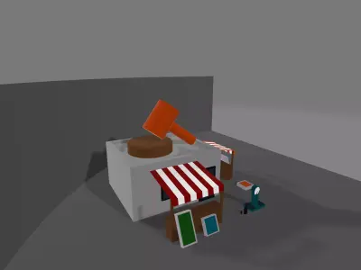 REPAIR STORE Low-poly 3D model
