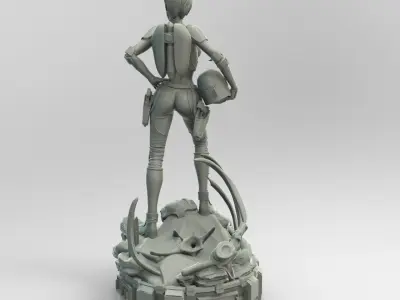 Star Wars Mandalorian Pin Up Girl 3D print model